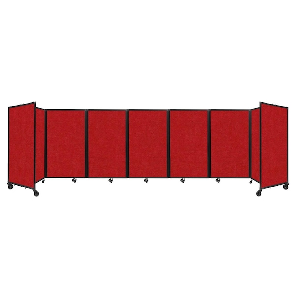 Room Divider 360 Folding Portable Partition 19'6" x 5' Red Fabric